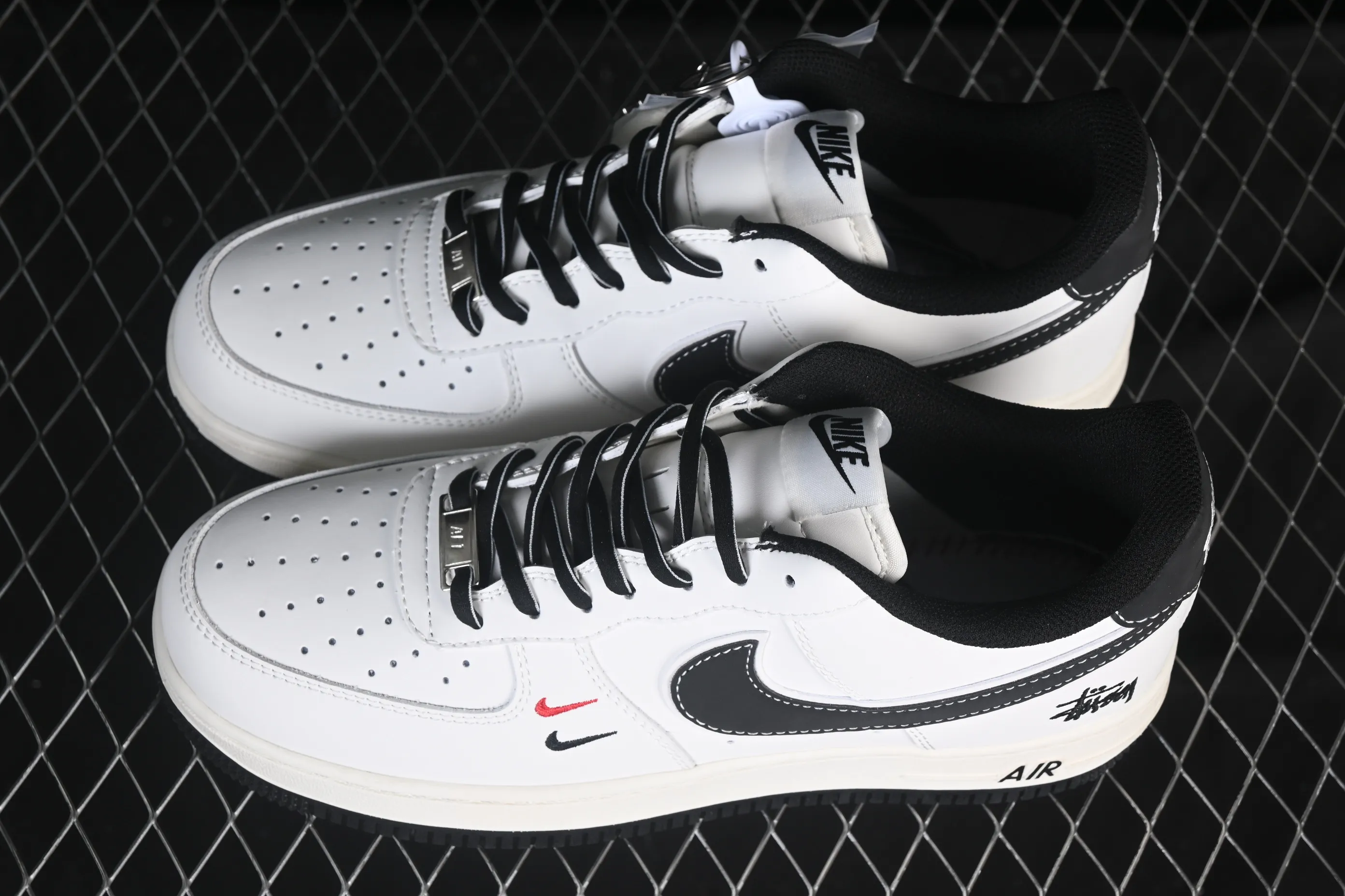 All categories Nk Air Force 1 Air Force series Nk Air Force 1 Low Air Force low-top Nike Air Force 1'07 Low Stusi co-branded beige hook black bottom Air Force 1 low-top casual sneakers CS5288-037